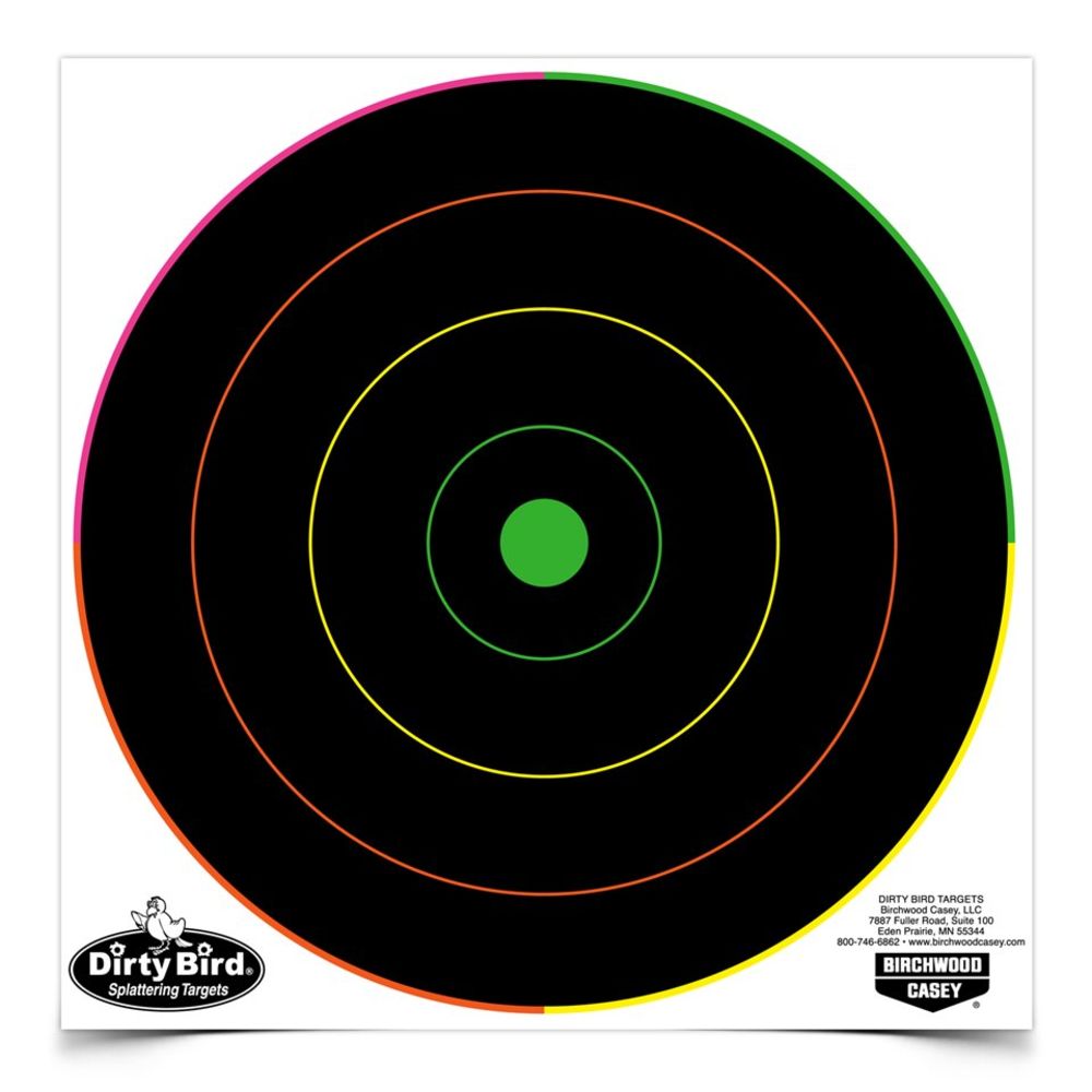 Dirty Bird 8" Multi-Color Bullseye Target - 20 Sheets