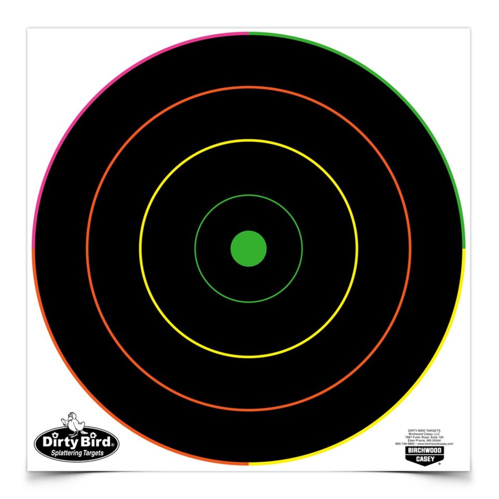 Dirty Bird 12" Multi-Color Bullseye Targets - 10 Sheets
