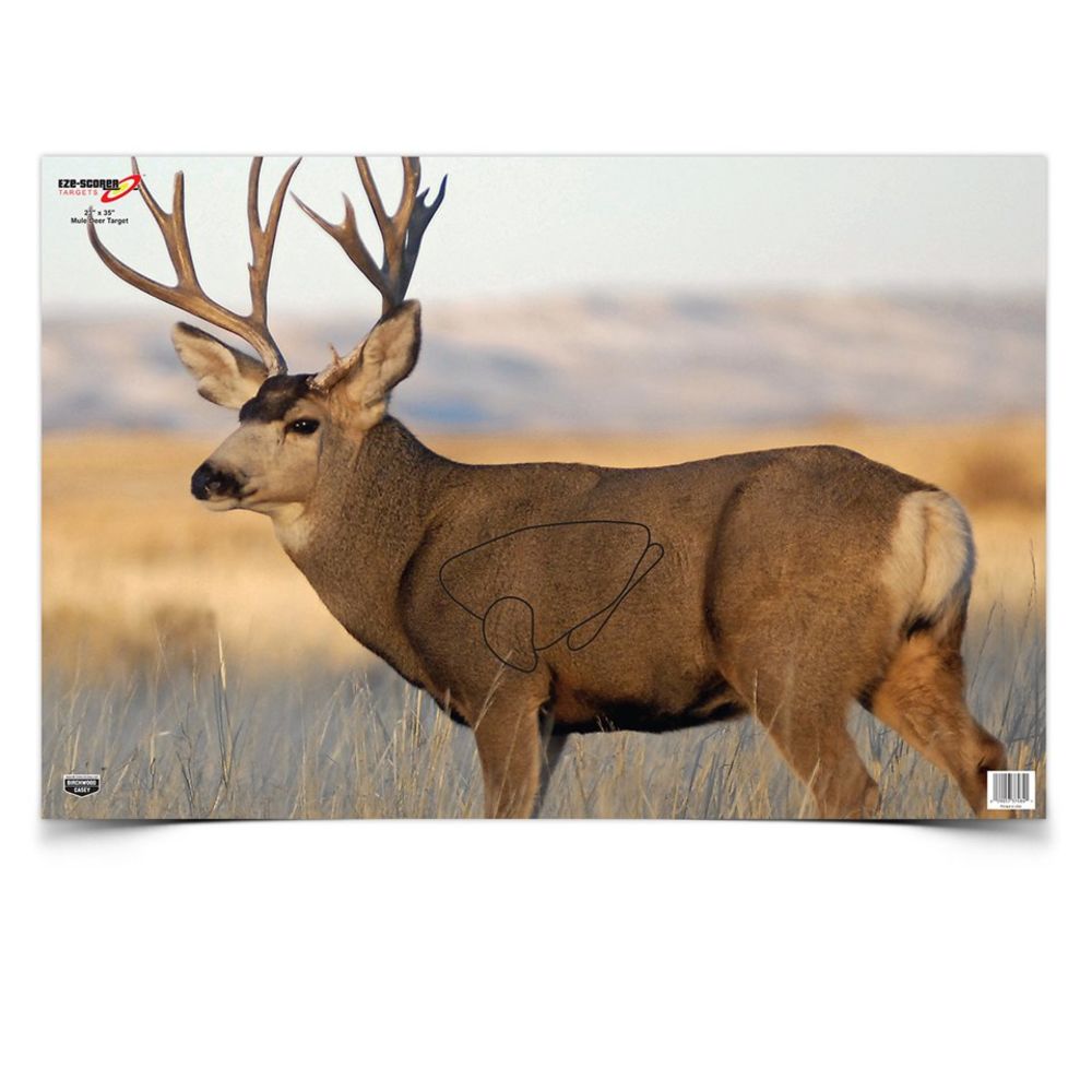 Eze-SCORER23IN X 35" Mule Deer - 2 Paper Targets (Folded)