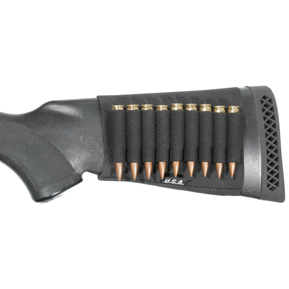 10077 - Buttstk Shell Holder Rifle Black