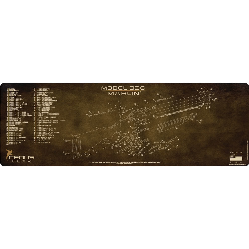 Marlin Model 336 Schematic Vintage BRWN