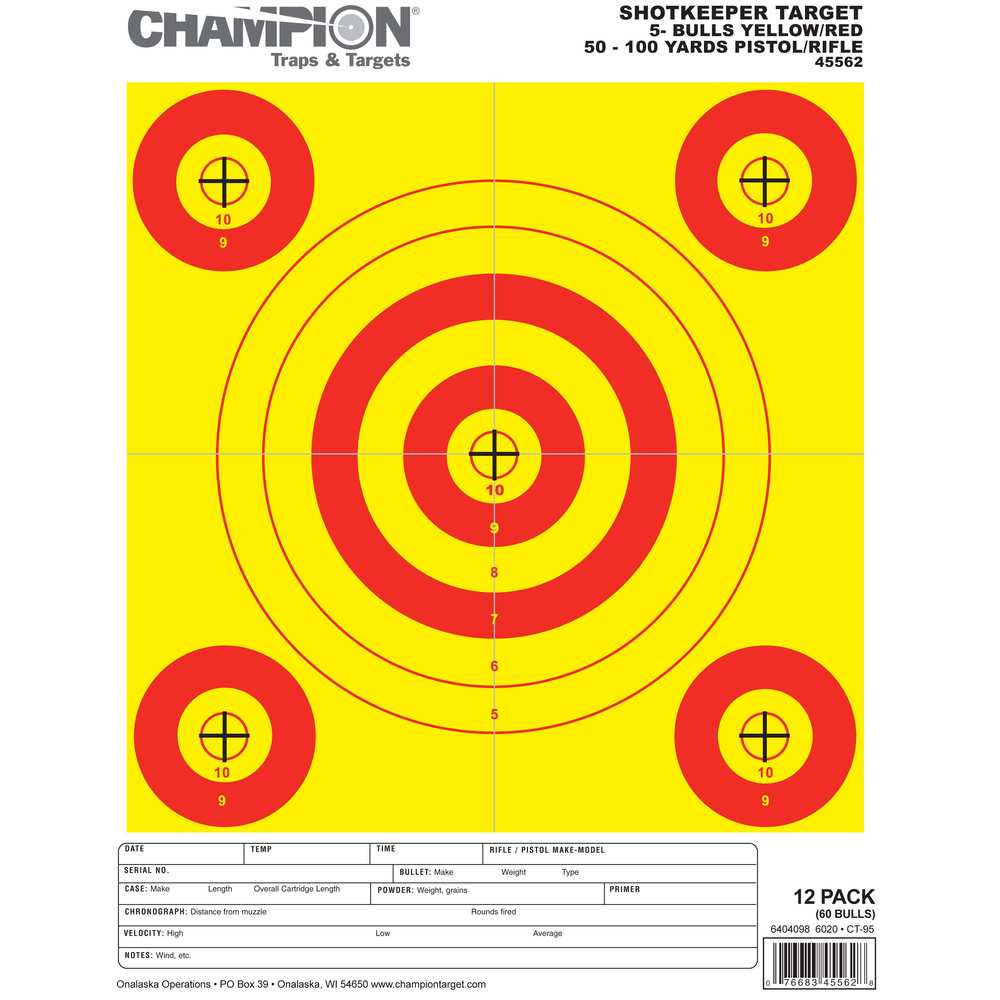 Shotkeeper 5 Bulls BRT Yell/Red Small 12-Pack