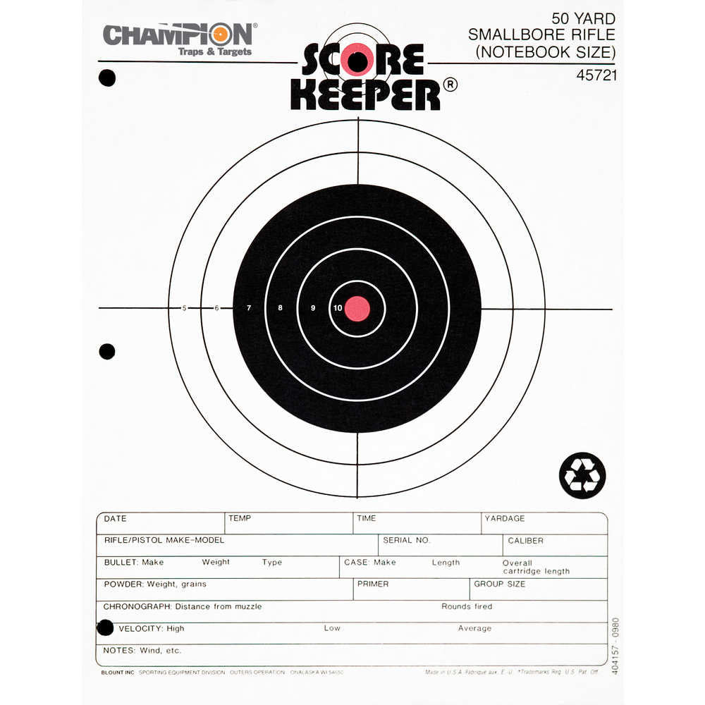 SK 50YD Small Bore Orange/Black Bull Target 12-Pack