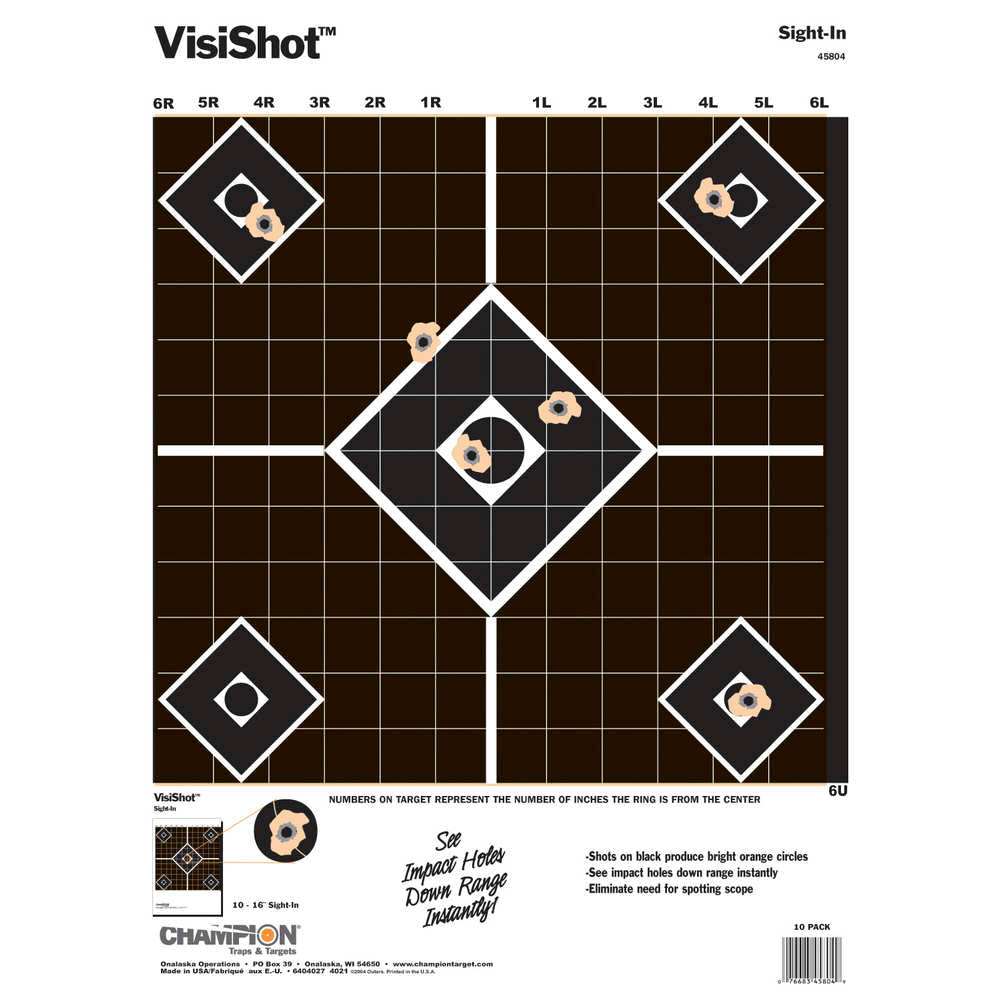 Visishot Sight-In Target 10-Pack