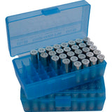 P50 Lge Handgun Ammunition Box - Clear 50-Round Magazine, Blue photo 1