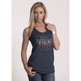 Women's Relentlessly Patriotic Tank Nvy 2XL photo 1