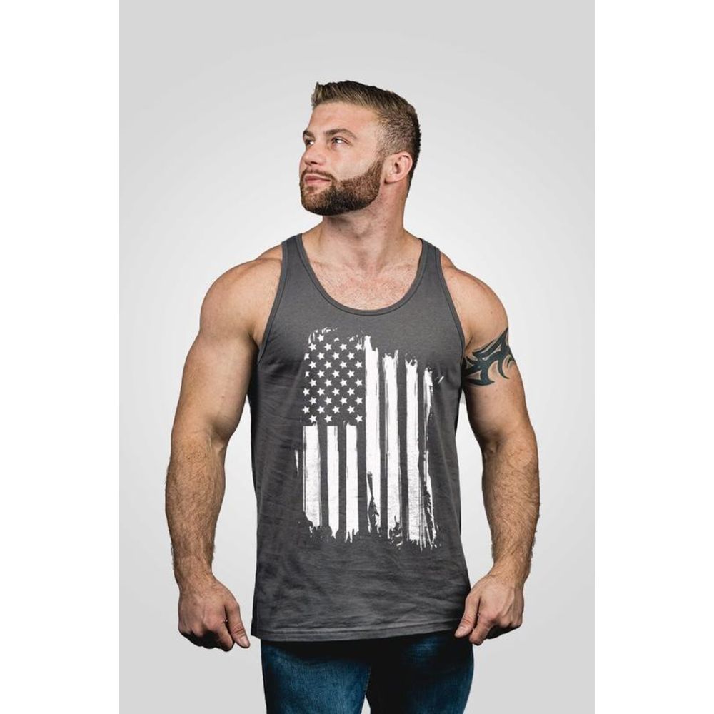 America Jersey Tank Asphalt Small