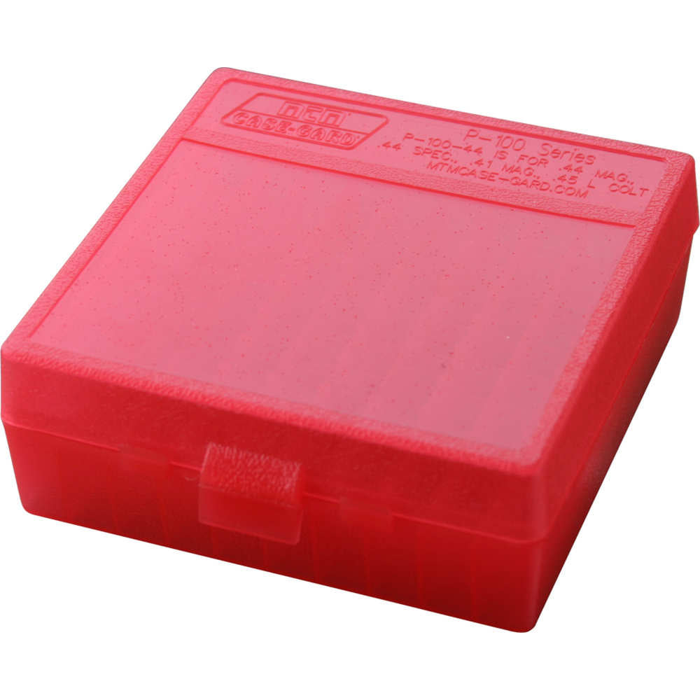 P100 XLG HNDGN AMMO BOX 100RD - CLR RED