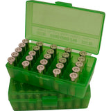 Ammunition Box Flip Top 38-357 Clear 50-Round Magazine, Green photo 1