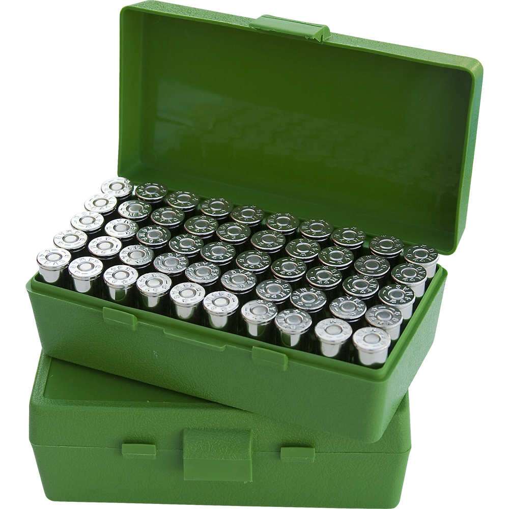 P50 Extra-Large Handgun Ammunition Box - 50-Round Magazine, Green