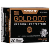 GOLD DOT 9MM LUG 115GR HP 20/BX photo 1