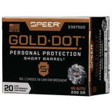 GOLD DOT HP 45 AUTO SHORT 230GR HP 20/BX photo 1