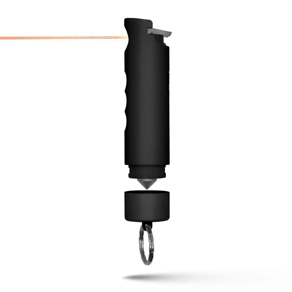 Sec Harm Emer Glass-Break Hammer Key Spray Black