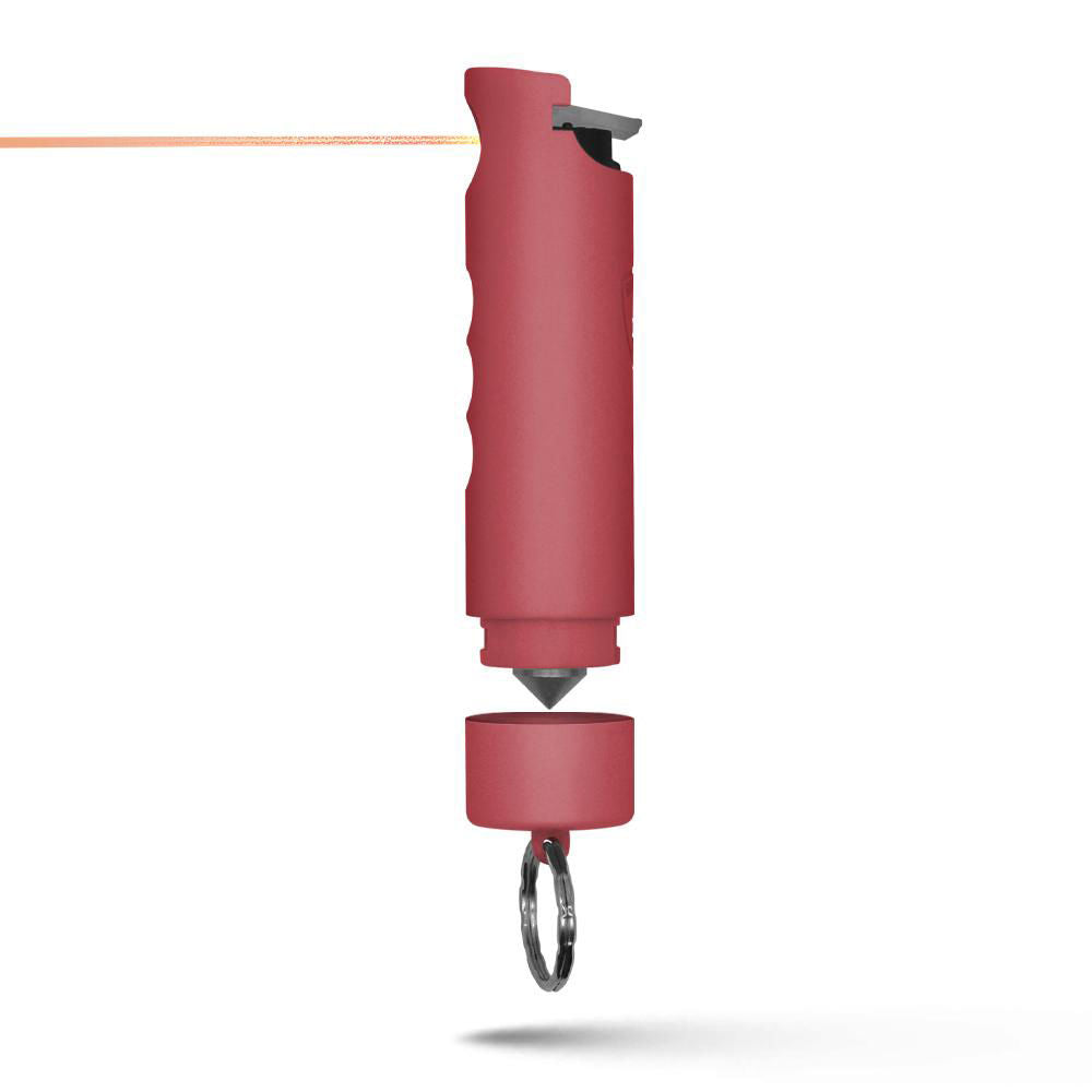 Sec Harm Emer Glass-Break Hammer Key Spray Pink