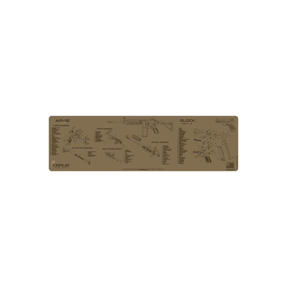 AR-15 And Glock Combo Mat Coyote
