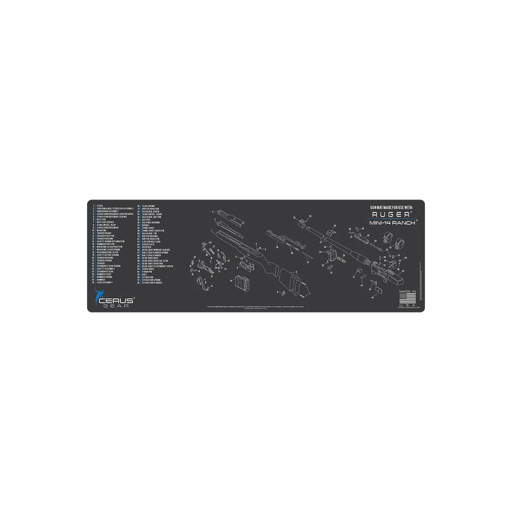 Ruger Mini 14 Ranch Schematic Char Gray