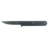 EK FOLDER BLACK 4IN BLADE DROP POINT PLAIN EDGE photo 1
