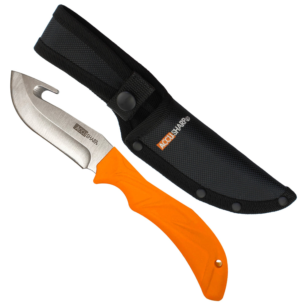 Accusharp Gut-Hook Knife Orange Sheath