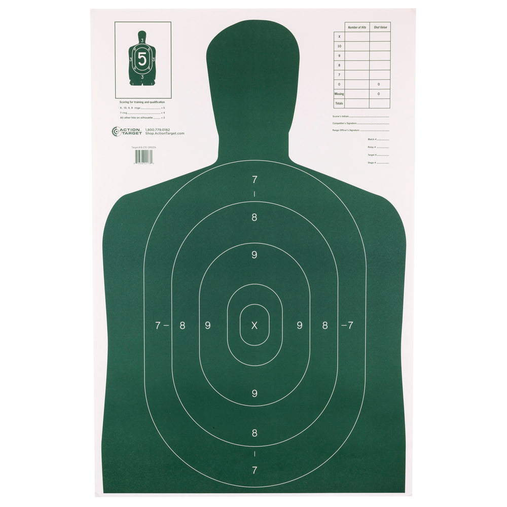 Action Target B27E Green 100-Pack