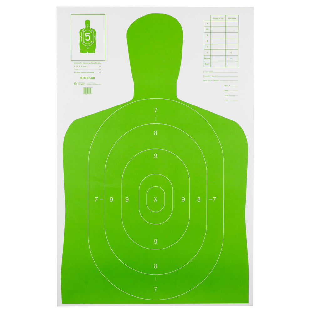 Action Target Hi-Vis Flor Green B27E 100-Pack