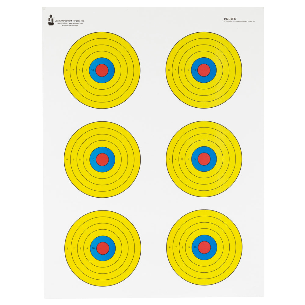 Action Target Bright 6 Bullseye 100-Pack
