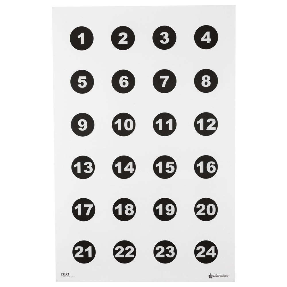 Action Target 24 3 NMBR Circles 100-Pack