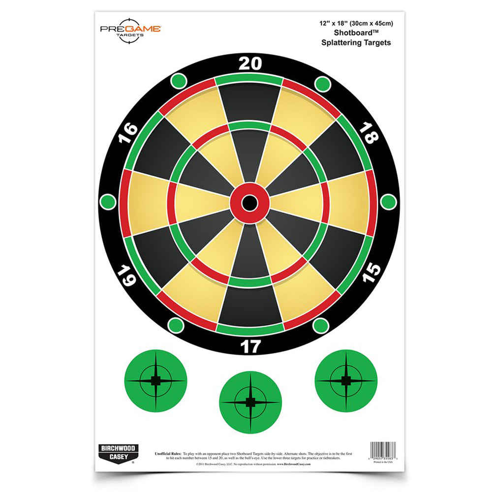 Birchwood Casey Pregame Shotboard Target 8-12X18