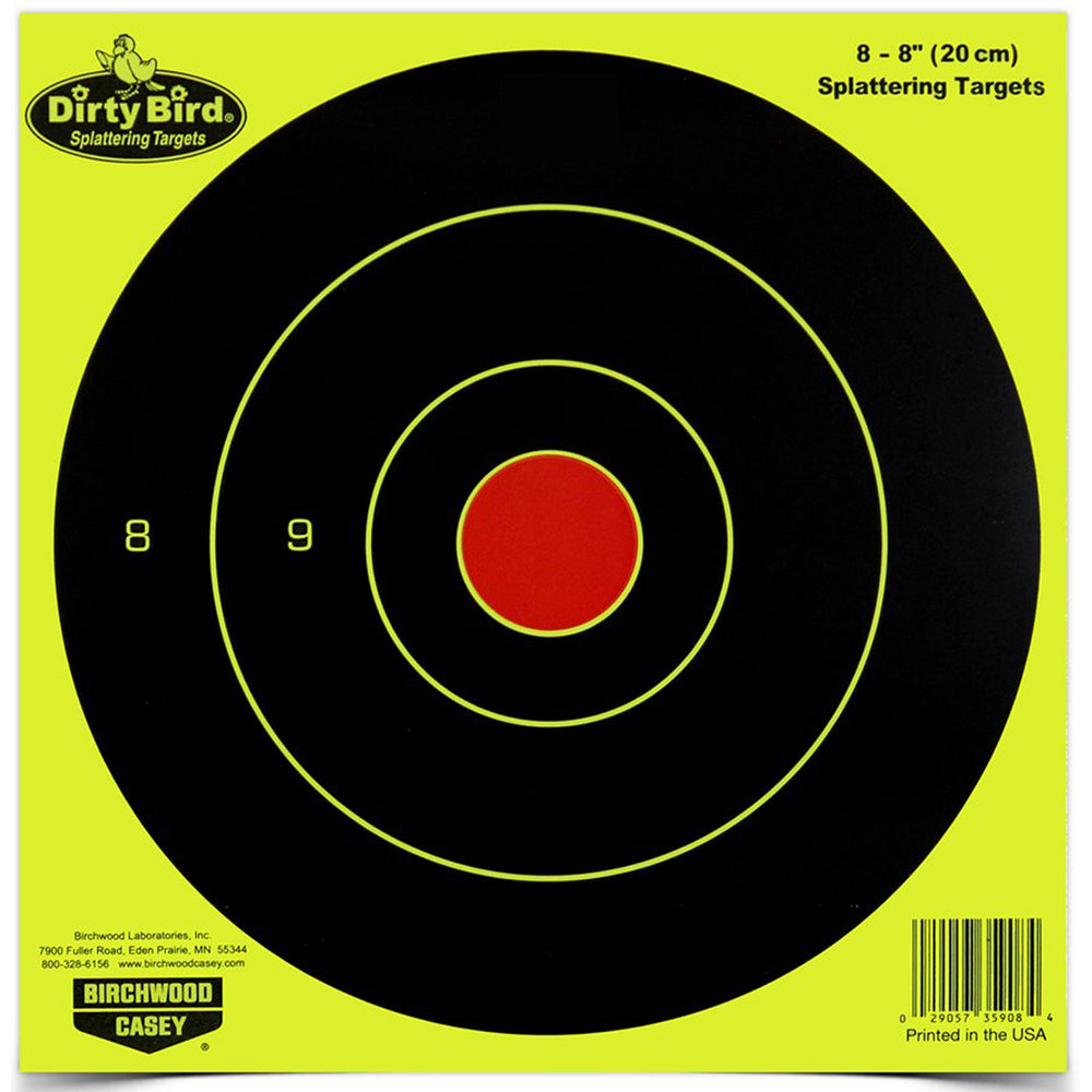 Birchwood Casey Dirty Bird Yellow Round Target 8-8