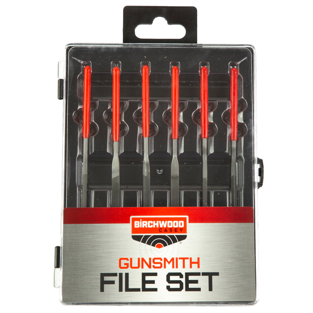 Birchwood Casey Gunsmithing File Set 6-Piece Black/Red