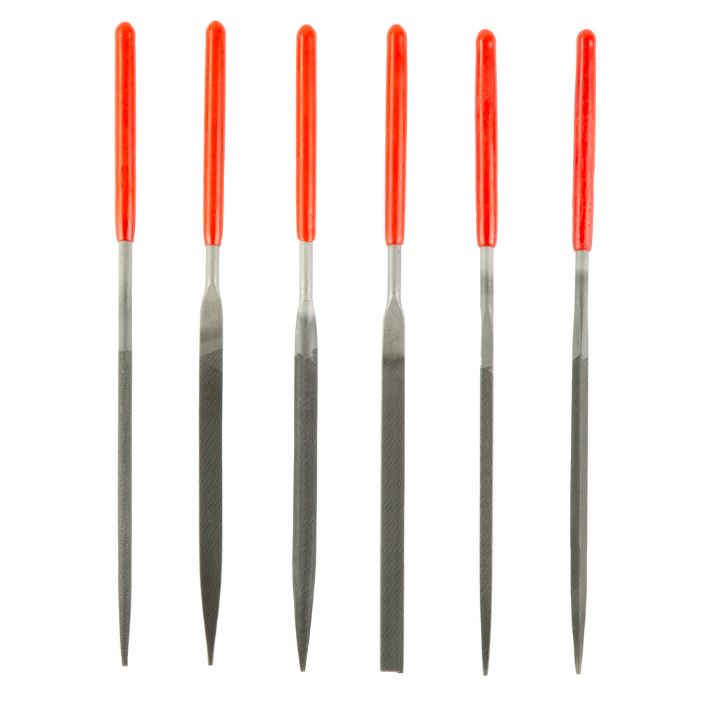 Birchwood Casey Gunsmithing File Set 6-Piece Black/Red