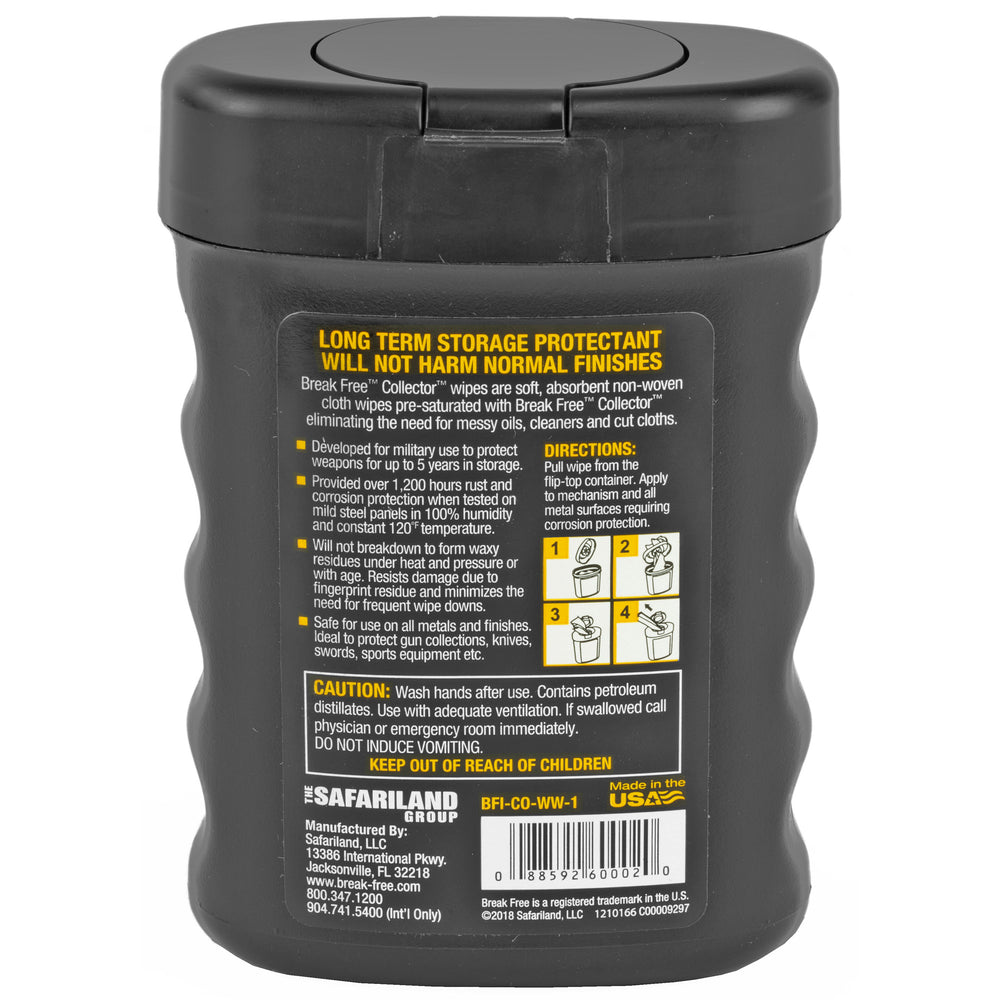 Break-Free Collector Wipe Single Count