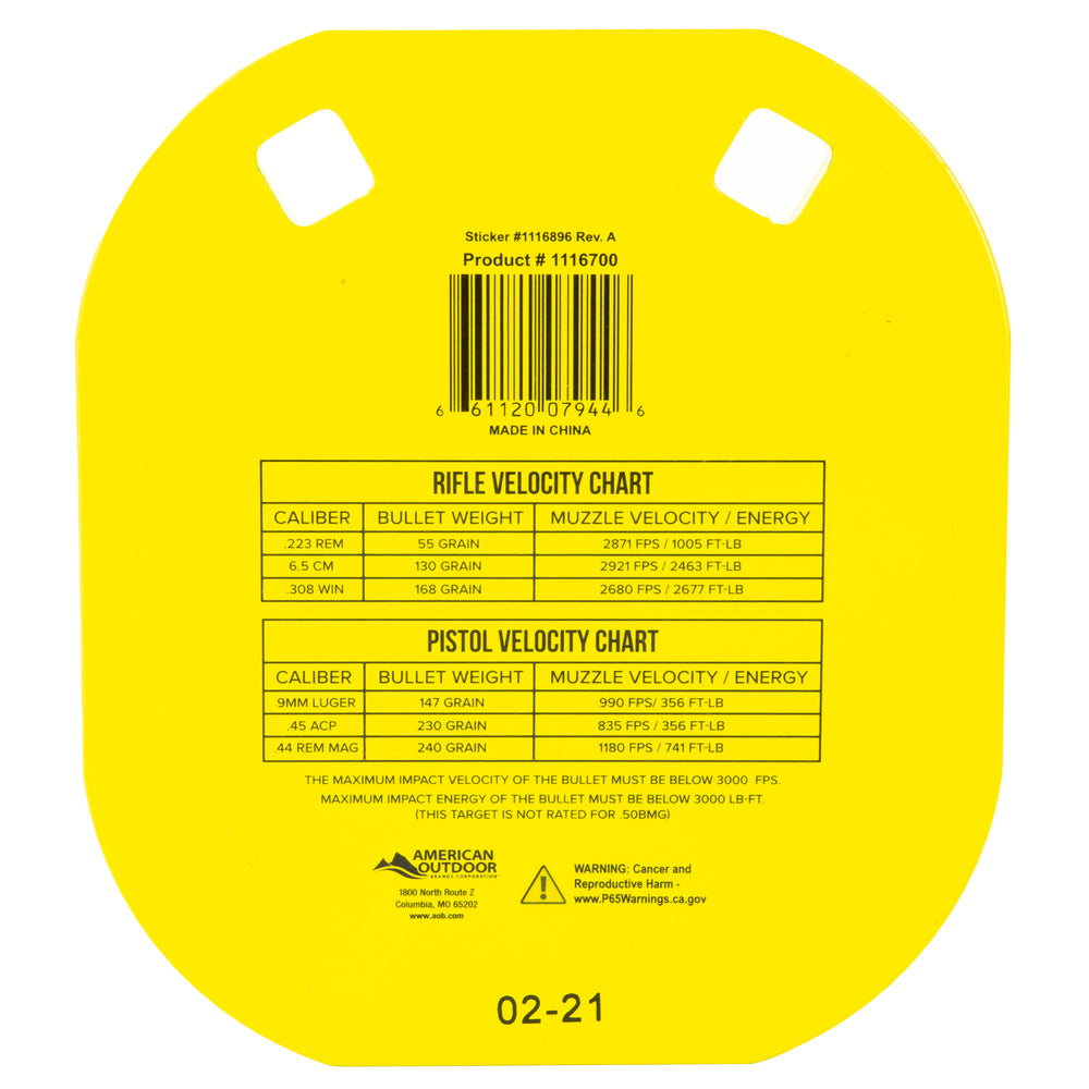 Caldwell AR500 5 Yellow