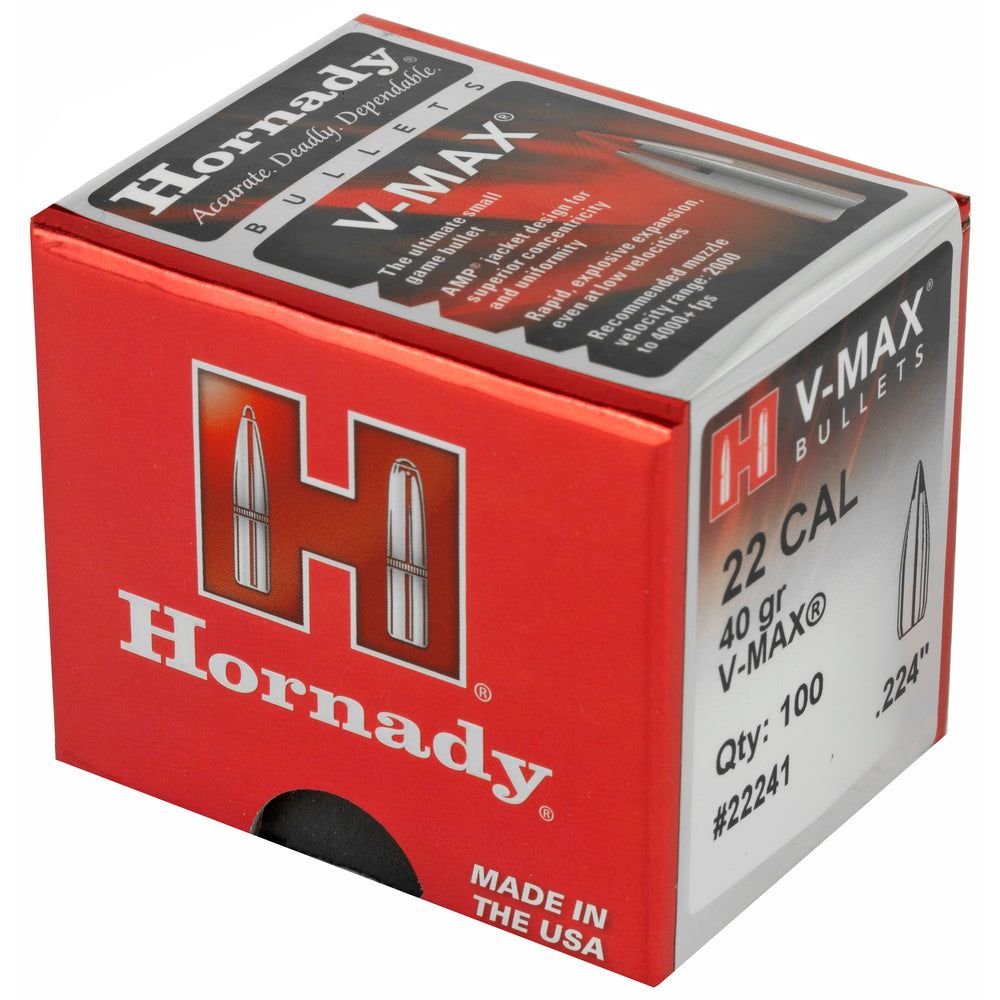 Hornady V-Max 22 Caliber .224 40-Grain 100-Count