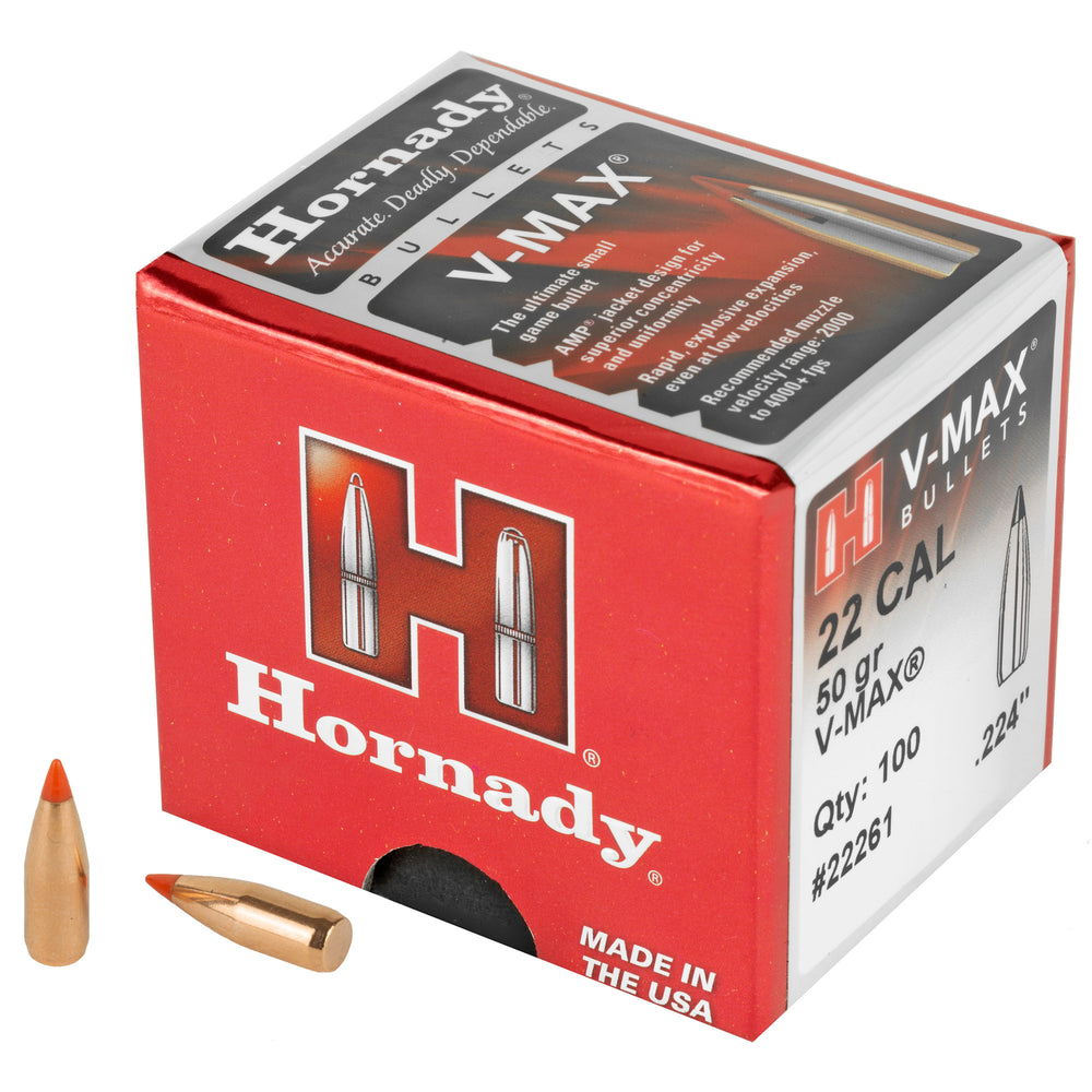 Hornady V-Max 22 Caliber .224 50-Grain 100-Count