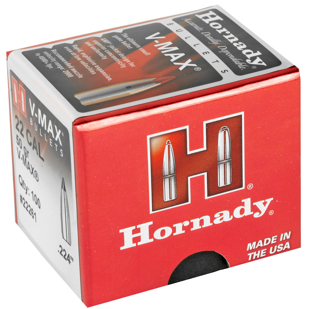 Hornady V-Max 22 Caliber .224 50-Grain 100-Count