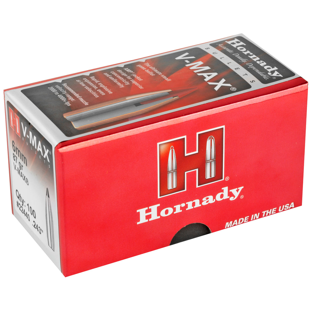 Hornady V-Max 6mm .243 87-Grain 100-Count