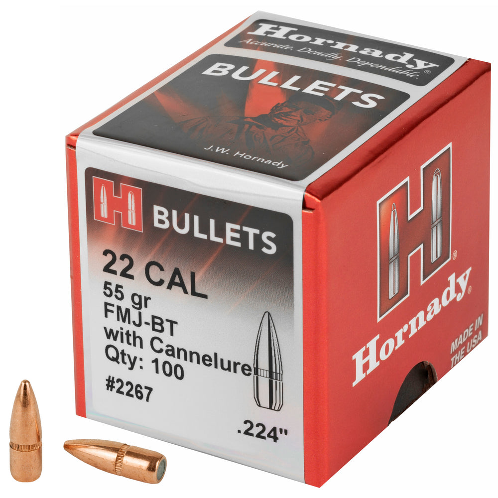 Hornady 22 Caliber .224 55-Grain W/C 100-Count