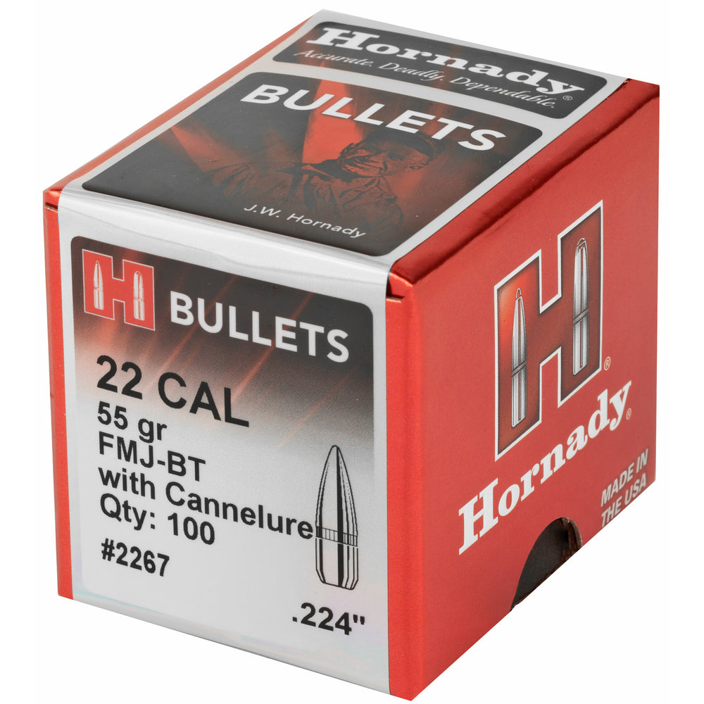 Hornady 22 Caliber .224 55-Grain W/C 100-Count