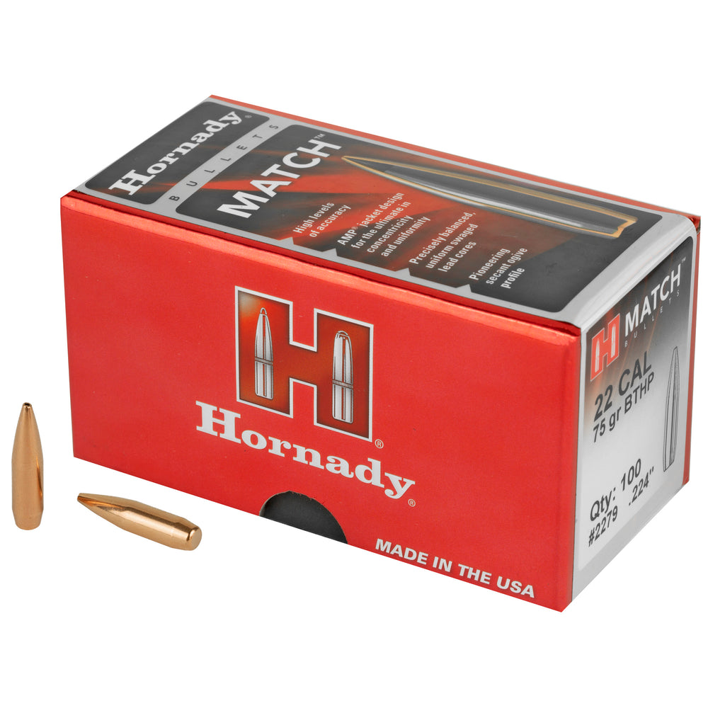 Hornady Match 22 Caliber .224 75-Grain 100-Count