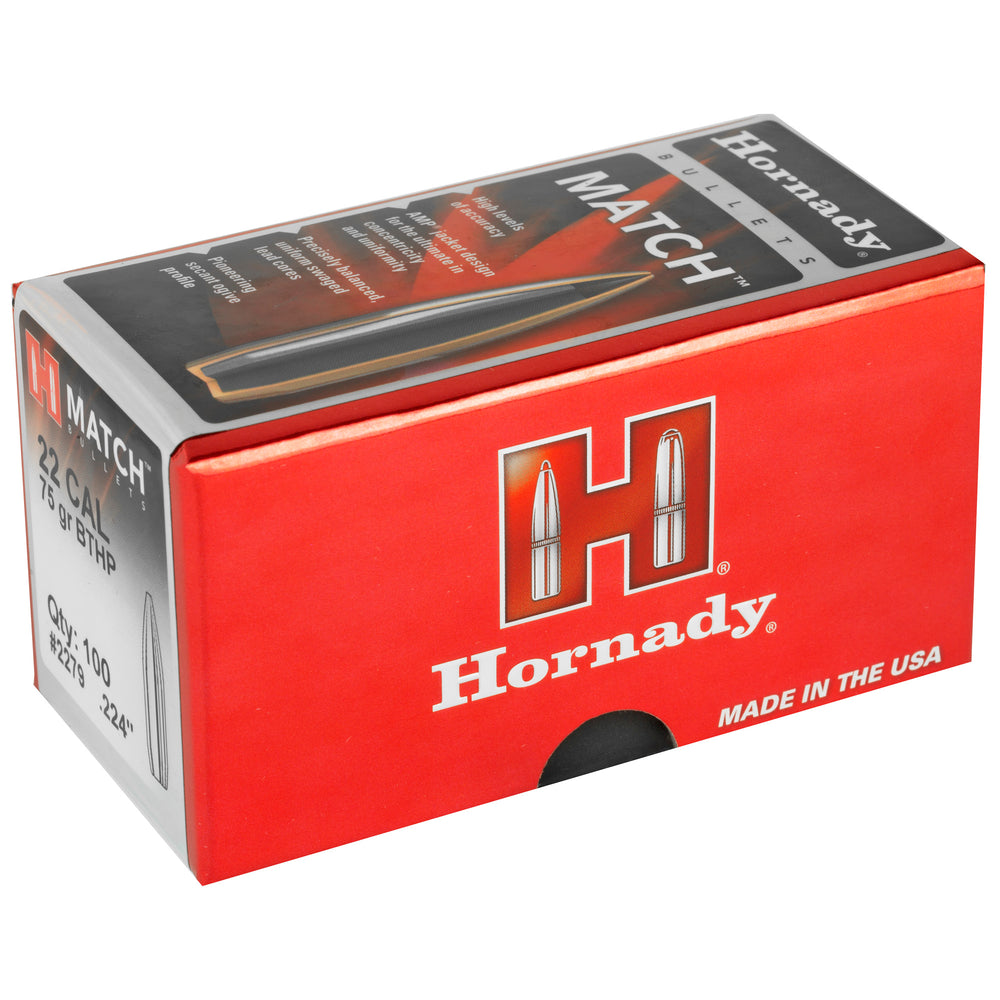 Hornady Match 22 Caliber .224 75-Grain 100-Count