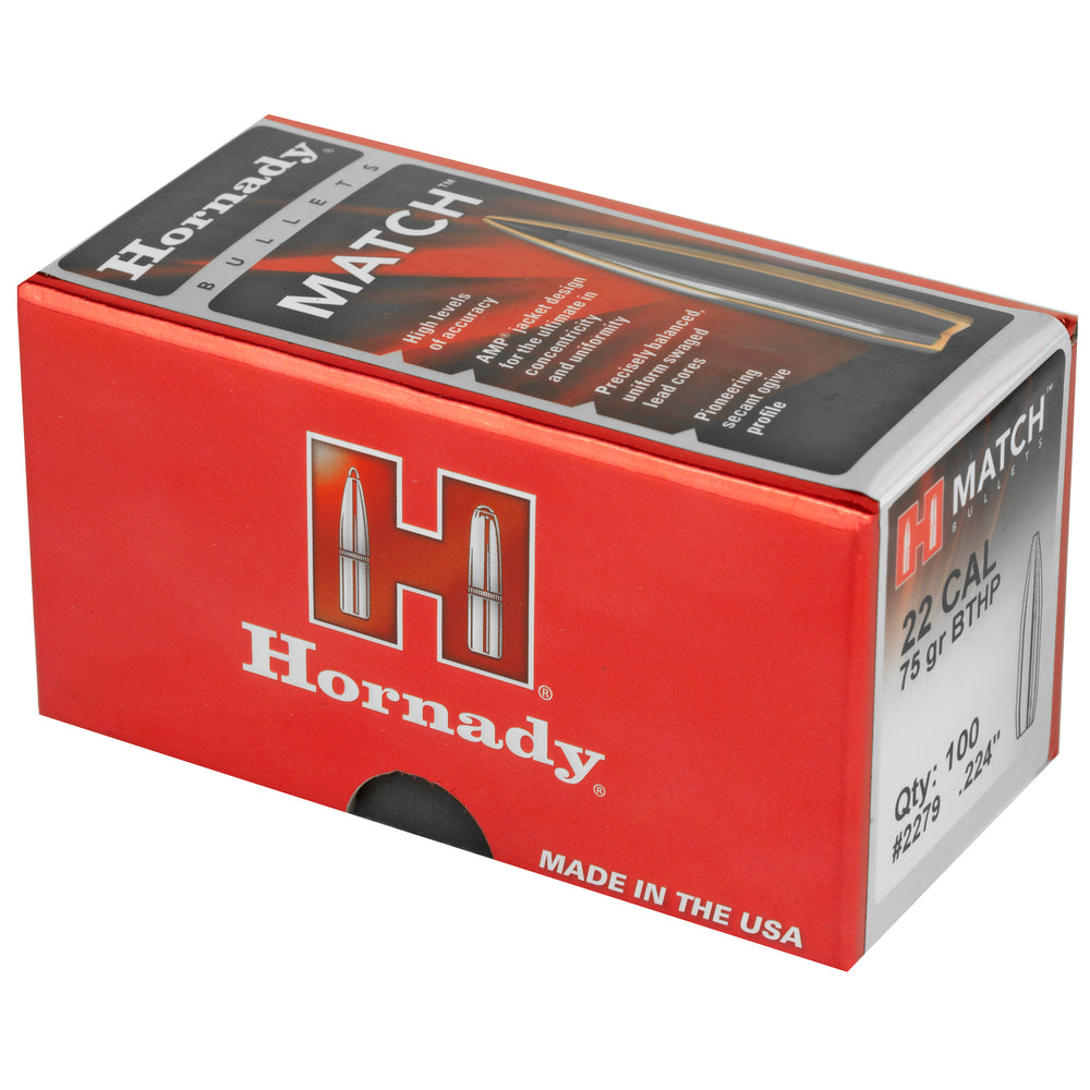 Hornady Match 22 Caliber .224 75-Grain 100-Count