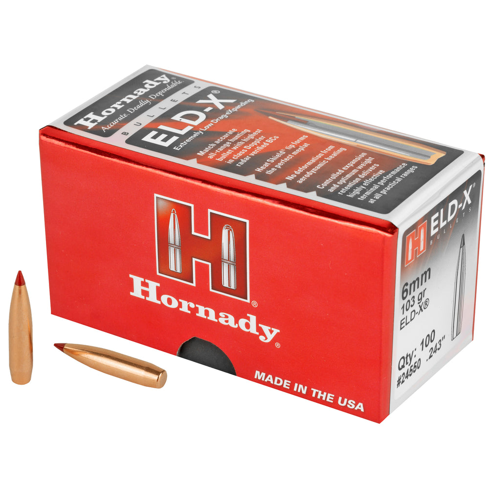 Hornady ELD-X 6mm .243 103-Grain 100-Count