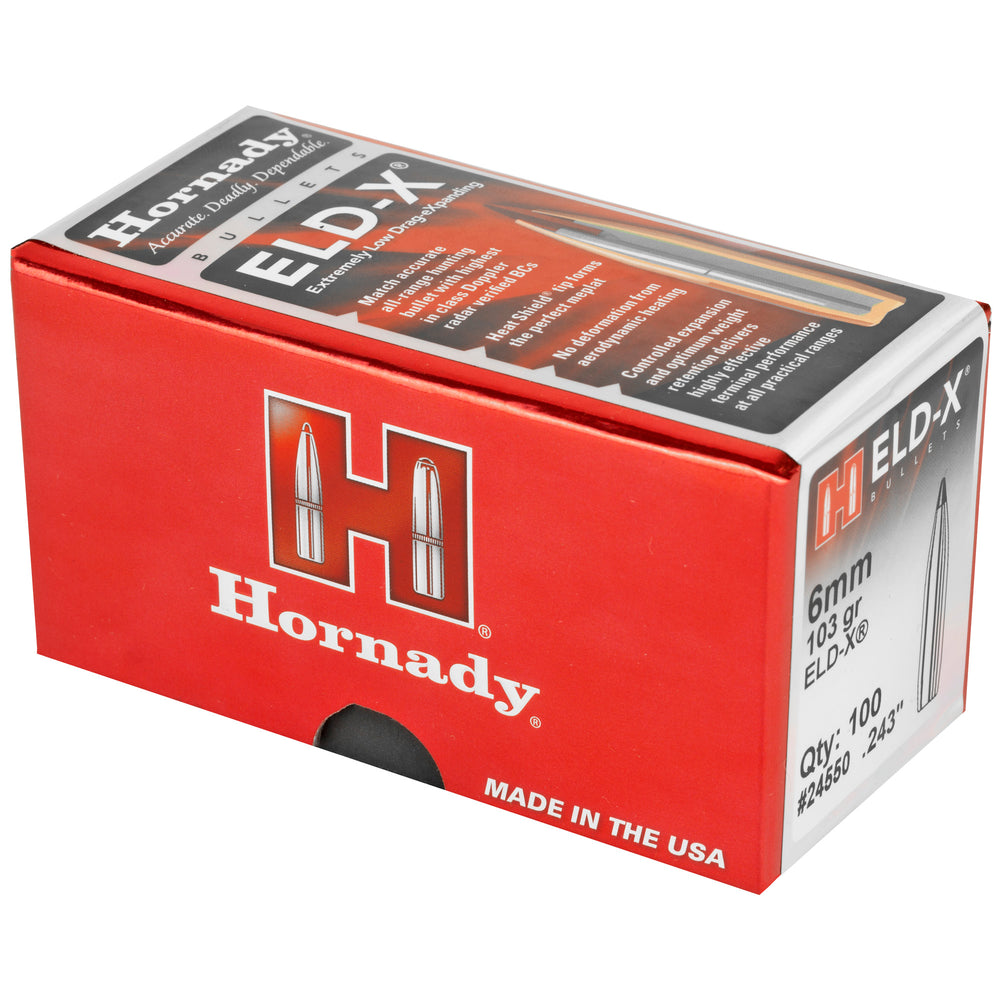 Hornady ELD-X 6mm .243 103-Grain 100-Count