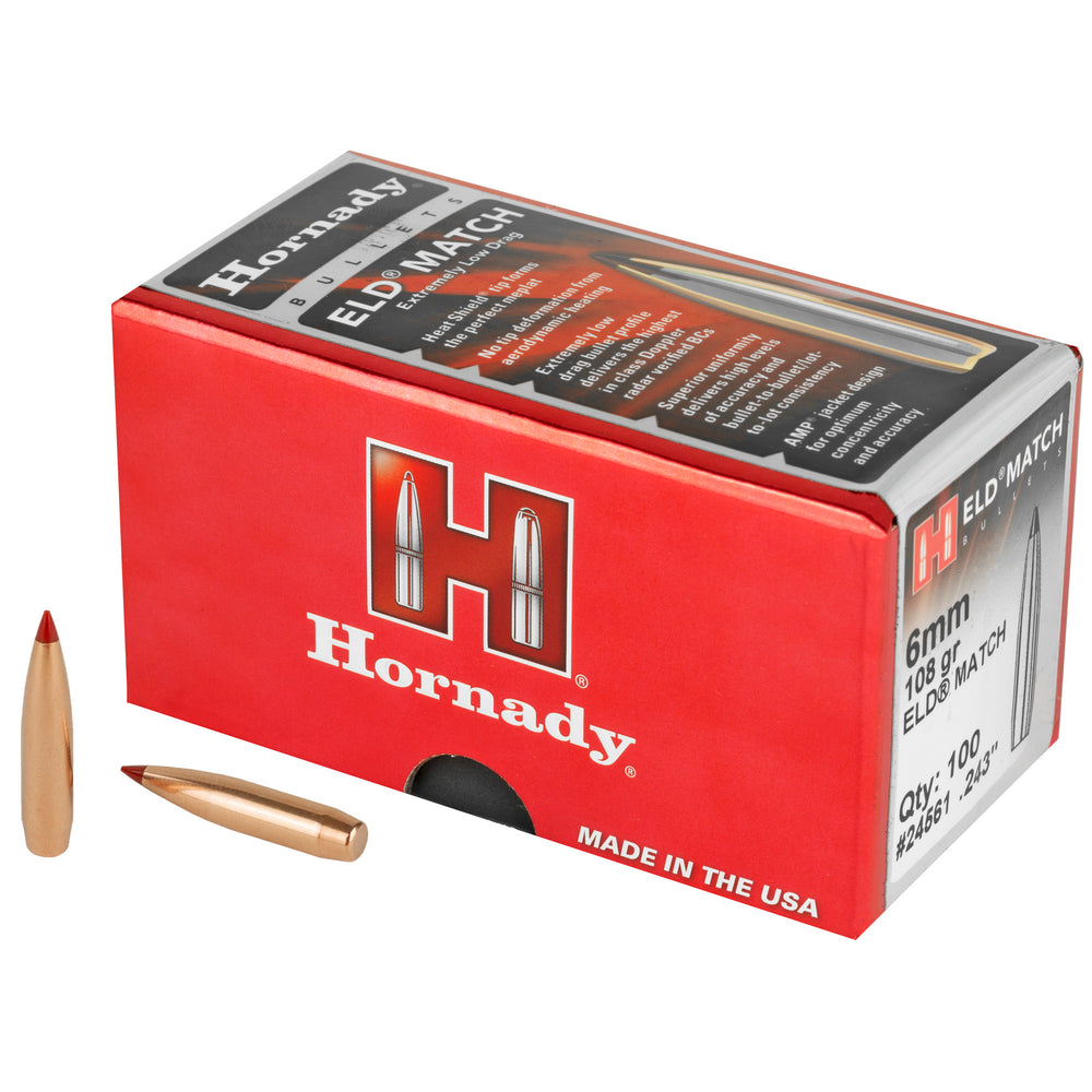 Hornady ELD-M 6mm .243 108-Grain 100-Count