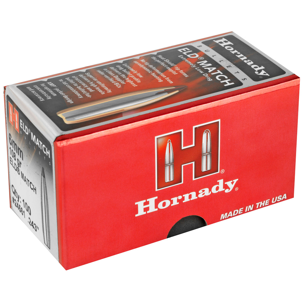 Hornady ELD-M 6mm .243 108-Grain 100-Count