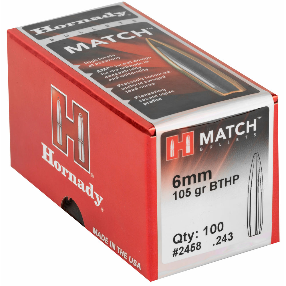 Hornady Match 6mm .243 105-Grain 100-Count
