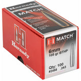 Hornady Match 6mm .243 105-Grain 100-Count photo 2
