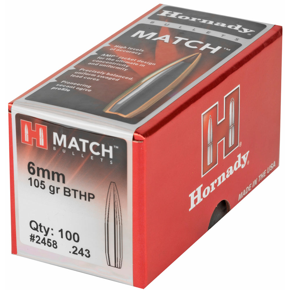 Hornady Match 6mm .243 105-Grain 100-Count