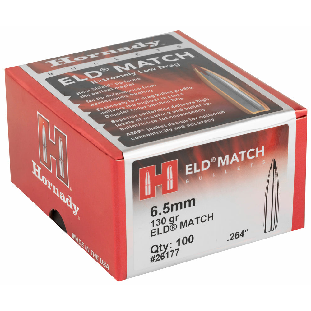Hornady ELD-M 6.5mm .264 130-Grain 100-Count