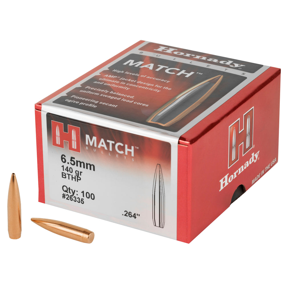 Hornady Match 6.5mm .264 140-Grain 100-Count
